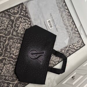 Victoria's Secret Black Tote with Rhinestone VS Logo